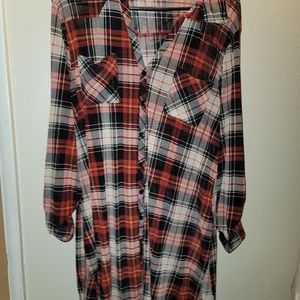 Plaid sheer dress